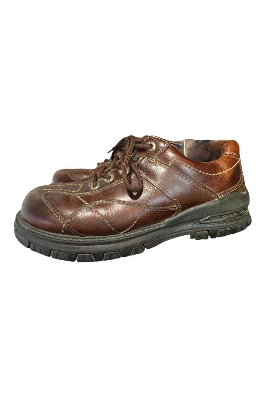 GBX Chunky Oxford Lace Up Workwear Men's Brown Y2K Leather Shoes 10.5M Leather